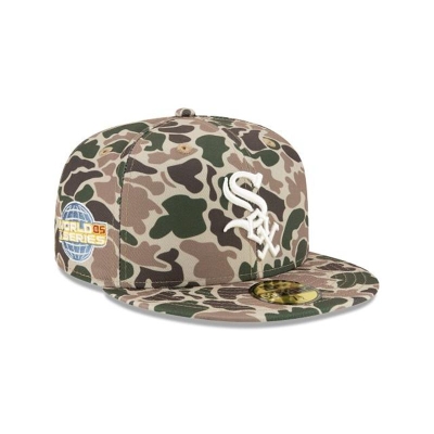 Chicago White Sox Gorra | New Era MLB Duck Camo 59fifty Fitted Cap Mexico - Verdes
